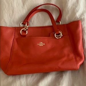 Coach satchel (Orange) with detachable strap